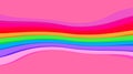Pink colors and rainbow wave for background, abstract colorful wave line, wallpaper rainbow curve multicolor stripes, rainbow art Royalty Free Stock Photo