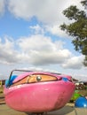 Pink colour boat for children looking very good