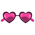 pink colour Heart Shaped Sunglasses Illustration Royalty Free Stock Photo