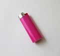 A Pink Common Plastic Butane Lighter