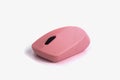 Pink computer mouse isolated on a white background Royalty Free Stock Photo