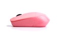 Pink computer mouse isolated on a white background Royalty Free Stock Photo