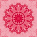 Pink Concentric Flower Design Mandala Kaleidoscopic illustration background