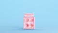 Pink Concert Speakers Vintage Music Audio Equipment Woofer Tweeter Kitsch Blue Background