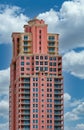 Pink Condo Tower on Sky Royalty Free Stock Photo