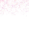 Pink Confetti Pattern Isolated on White Background Royalty Free Stock Photo