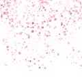 Pink Confetti Pattern Isolated on White Background Royalty Free Stock Photo