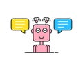 Pink contour support chatbot logo