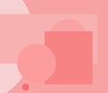 Pink, coral color papers geometric flat lying as background and template. Abstract modern background