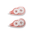 Pink correction tape isolated on a white background. Royalty Free Stock Photo