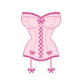 Pink corset drawing