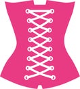 Pink corset vector