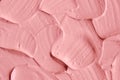 Pink cosmetic clay facial mask, cream texture close up, select