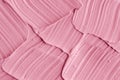 Pink cosmetic clay facial mask, cream texture close up, selective focus. Royalty Free Stock Photo