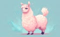 Pink llama Royalty Free Stock Photo