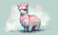 Baby llama Royalty Free Stock Photo