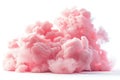 Pink cotton candy isolated on white background. Generative AI Royalty Free Stock Photo