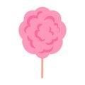Pink cotton candy isolated on white background cartoon vector illustration Royalty Free Stock Photo