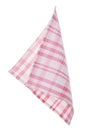 Pink cotton napkin folded in half Royalty Free Stock Photo