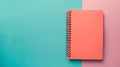 Empty Notebook on a Clean Solid Color Background. This is AI generative image.