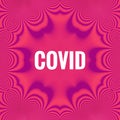 Pink Covid Text Outbreak Header Background Illustration