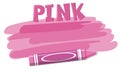 Pink crayon background concept