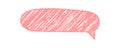 Pink Crayon Sketch Organic Chat Bubble Royalty Free Stock Photo
