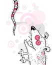 The Pink crazy mouse (rat) Royalty Free Stock Photo
