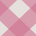 Pink and cream buffalo plaid diagonal background Royalty Free Stock Photo