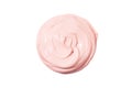 Pink cream texture round swatch Royalty Free Stock Photo