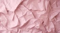Pink crumpled paper texture background. Light colored old creased and wrinkled paper abstract background. Grunge texture Royalty Free Stock Photo