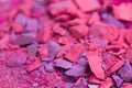 Pink crushed pastel crayon macro Royalty Free Stock Photo