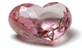 A pink crystal heart with a diamond in the center Royalty Free Stock Photo