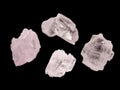 Pink crystals of gem spodumene