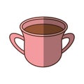 pink cup coffee aroma fresh handle shadow