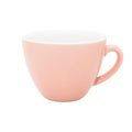 Pink cup of coffee isolated white background Royalty Free Stock Photo