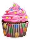 Pink cupcake Royalty Free Stock Photo