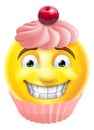 Pink Cupcake Emoji Emoticon