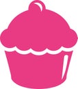 Pink Cupcake icon Royalty Free Stock Photo