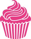 Pink Cupcake Vector