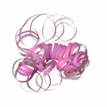 Pink curly party streamer Royalty Free Stock Photo