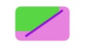 Pink Curve on Green Rounded Rectangle, vector design Generative AI Royalty Free Stock Photo