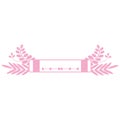 Pink cute horizontal frame with space for text