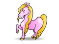 Pink cute horse