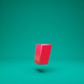 Pink 3d coma symbol on mint background