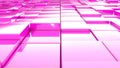 Pink 3d cubes tiles background from perspective view, minimalistic concept.