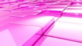 Pink 3d cubes tiles background from perspective view, minimalistic concept.