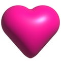 Pink 3d heart icon. Valentines Day 3d. Valentines Day Pink Sweet Hearts sign