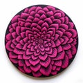 Colorful Woodcarvings: Dahlia 3 2 Black And Pink Paper Royalty Free Stock Photo