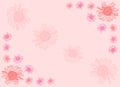 Pink Daisy background. Royalty Free Stock Photo